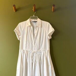 Armani Exchange White Shirt Dress